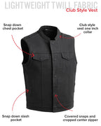 Havoc Men's Motorcycle Twill Vest