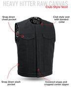 Fairfax V2 Men's Motorcycle Canvas Vest