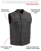 Hotshot Men's Motorcycle Leather Vest