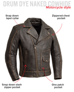 Wrath Men's Motorcycle Leather Jacket