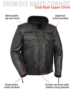 Nightstrike Men’s Motorcycle Leather Jacket