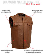 Dust Devil Men's Motorcycle Leather Vest (limited edition)