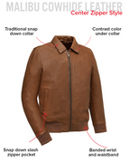 Moto Bomber - Men's Leather Jacket