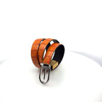 Maurice Custom Alligator Belt - Tangerine