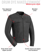 Indy Men's Motorcycle Leather Jacket