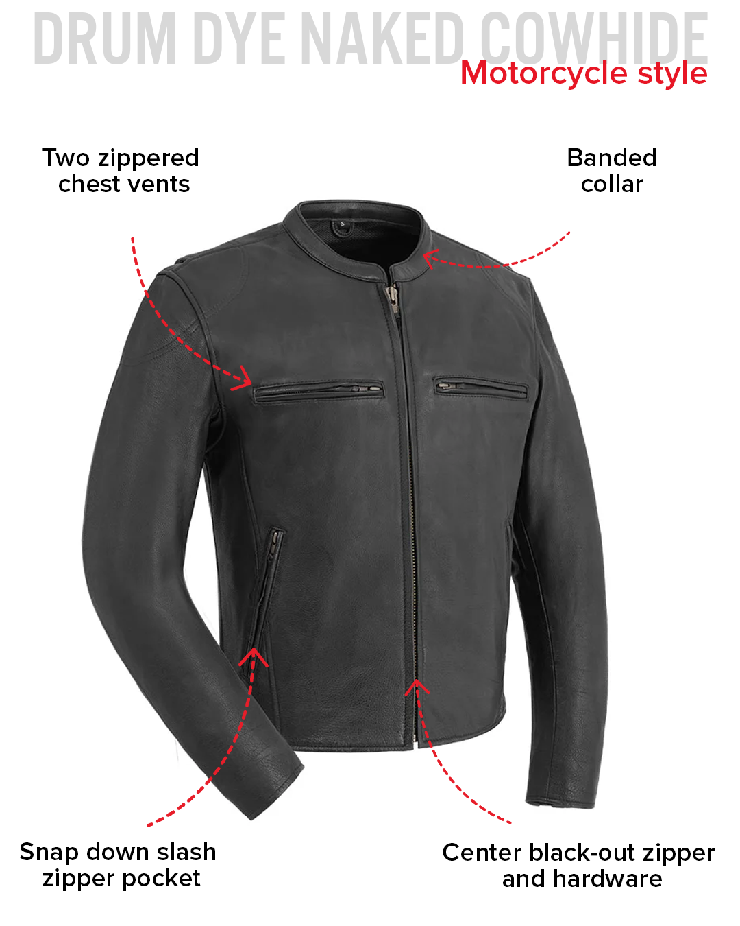 Indy Men's Motorcycle Leather Jacket