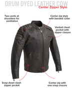 Crusader Men's Motorcycle Leather Jacket