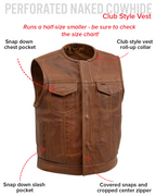 Lowside Men's Perforated Motorcycle Leather Vest