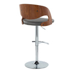 Pino - Mid Century Modern Adjustable Barstool & Swivel (Set of 2)