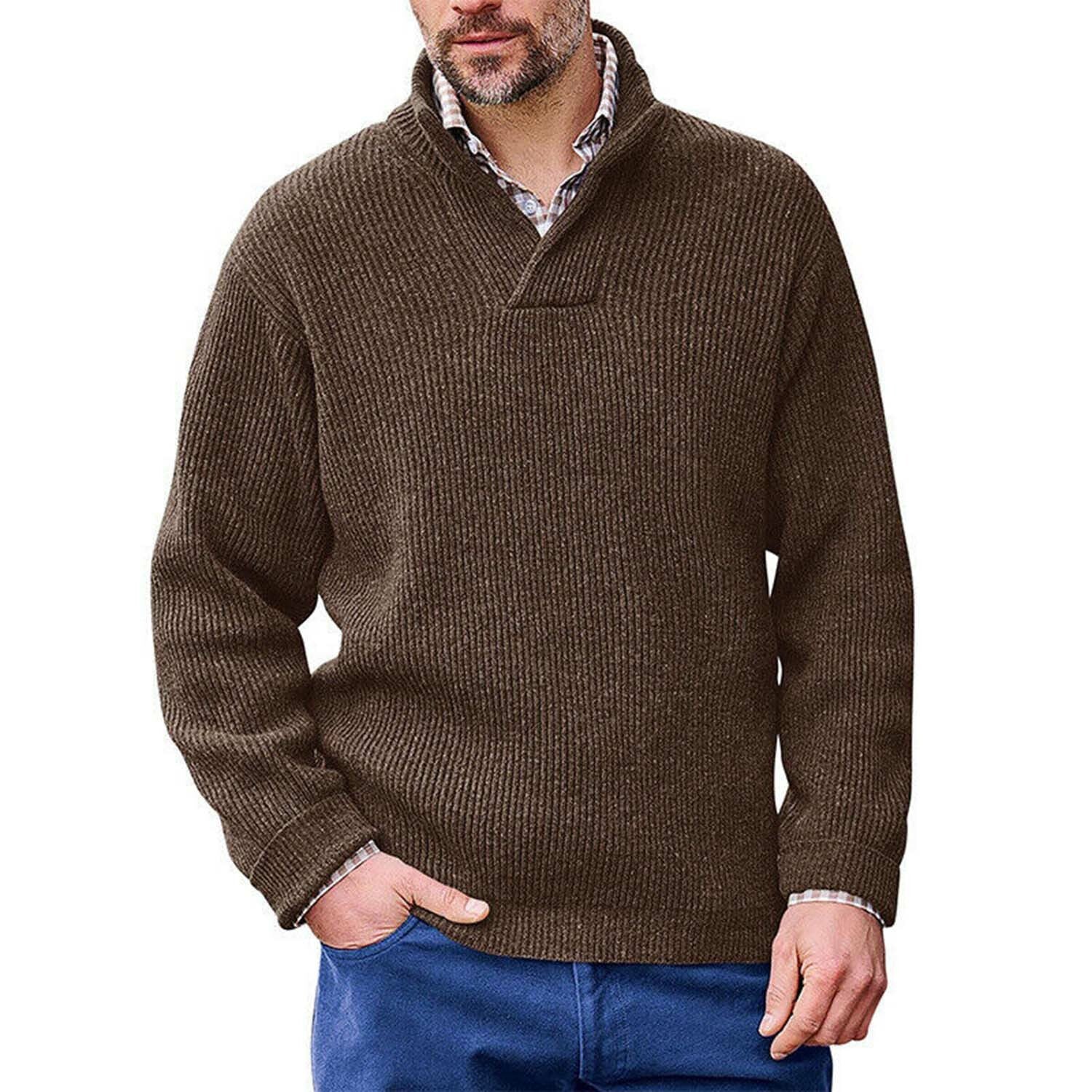 Stand Collar Sweater // Coffee