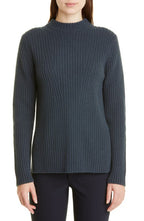 Vince Wool & Cashmere Rib Tunic Sweater in Tide Pool, Size Small