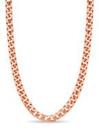 Miami Cuban Solid White/Yellow/Rose Gold Handmade Necklace , 7mm, 16-30 Inch