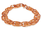 Tiger Eye Solid White/Yellow/Rose Gold Handmade Bracelet , 13mm, 6.5-10 Inch