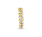 Miami Cuban Solid White/Yellow/Rose Gold Handmade Bracelet , 10mm, 6.5-10 Inch