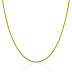 14k Yellow Gold Solid Rope Chain 1.25mm