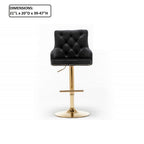 Adjustable Swivel Bar Stool With Nailhead Trim (Set of 2)