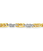 Anchor Mariner Solid White/Yellow/Rose Gold Handmade Bracelet , 6mm, 6.5-10 Inch