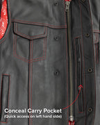 Bandit Men's Leather Motorcycle Vest