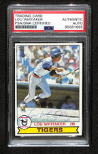 Lou Whitaker Signed 1979 Topps Card #123 Detroit Tigers PSA/DNA 184565