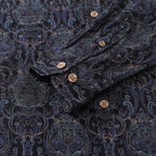 Men's Hawaiian Shirt Symmetrical Aesthetics Cotton Button-down Long Sleeve Aloha Shirt
