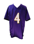 Zay Flowers Autographed Purple Custom Football Jersey Ravens Beckett 180944