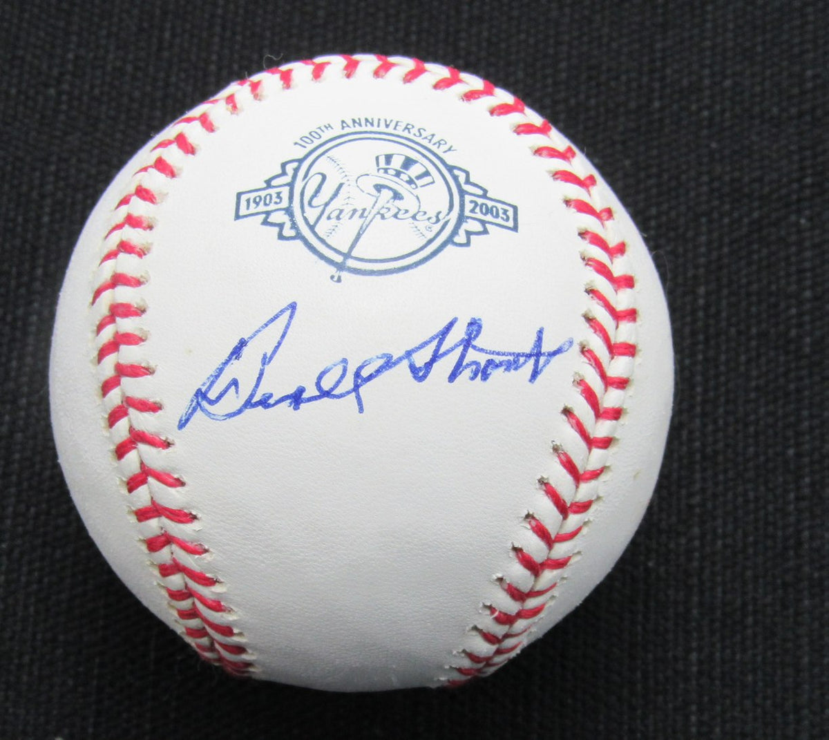 Bill Short Signed/Auto Yankees 100th OML Baseball JSA  186930