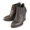 Women's Leather Wedge Heels // Brown