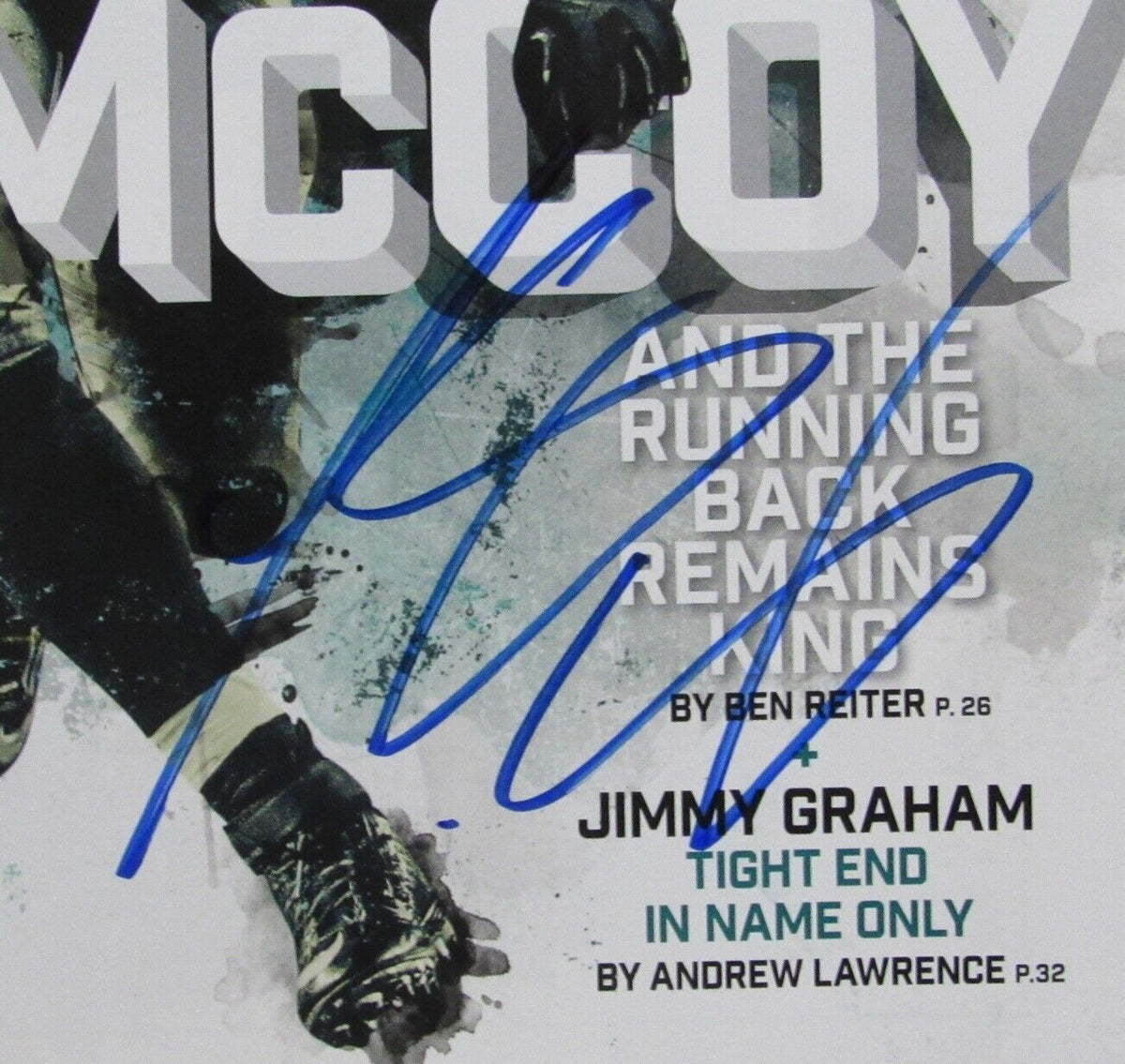 LeSean McCoy Eagles Signed/Auto 2014 Sports Illustrated NO LABEL JSA 159826