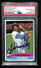 Tim Hosley Signed 1976 Topps Card #482 Chicago Cubs PSA/DNA 184430