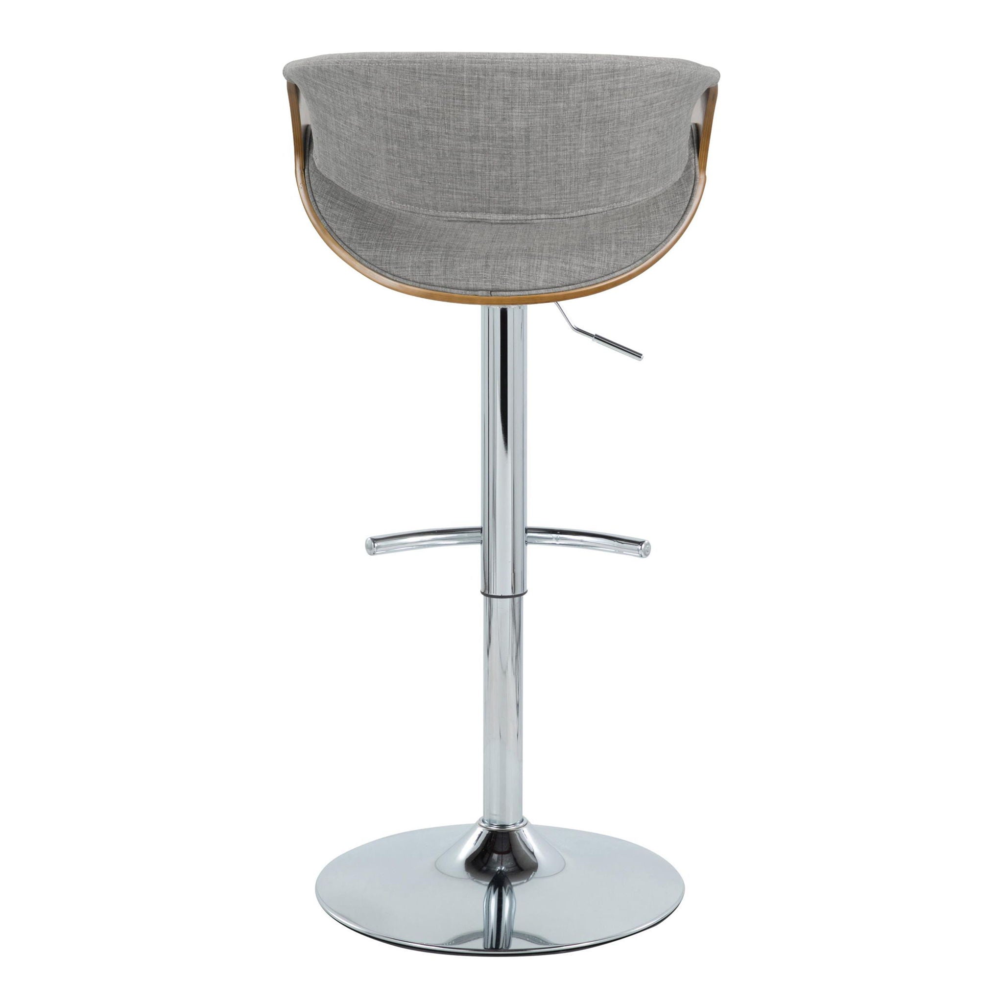 Curvo - Mid Century Modern Adjustable Barstool With Swivel (Set of 2) (2)