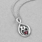 0.14 Carat Genuine Garnet .925 Sterling Silver Pendant