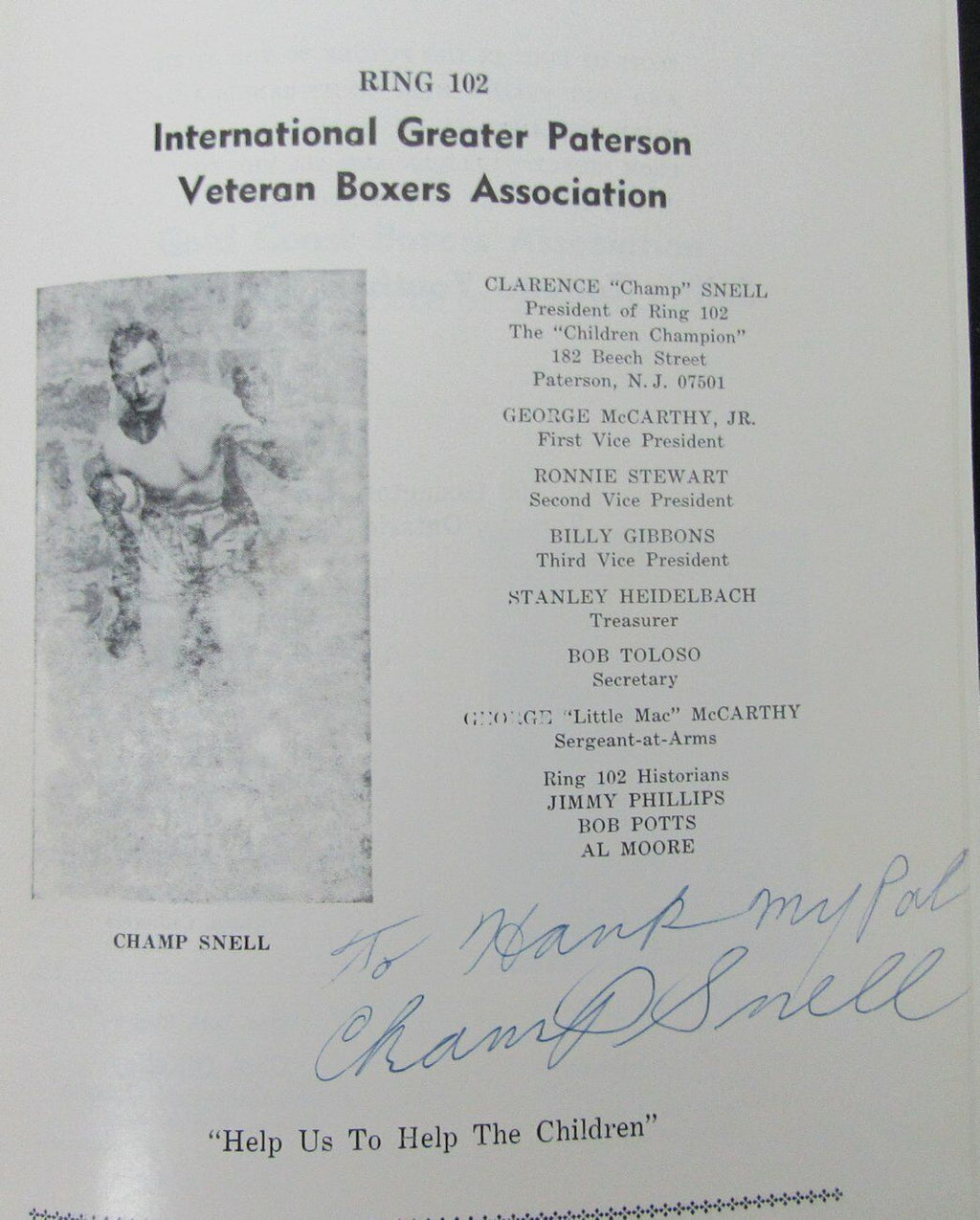 1976 Veteran Boxers Circle of Five Multi Signed Dinner Dance Program 153812