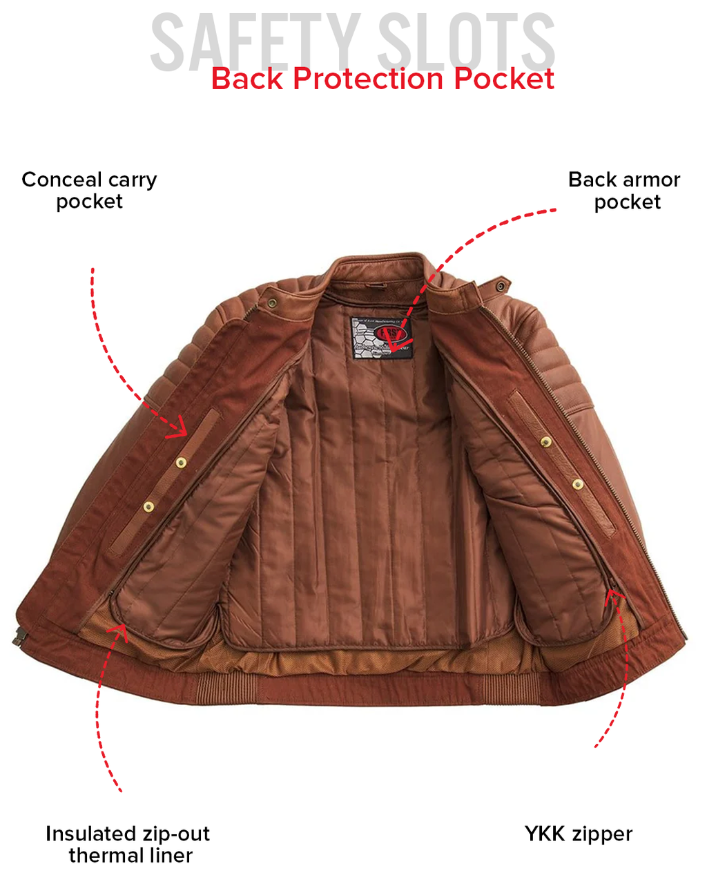 Crusader Men's Motorcycle Leather Jacket