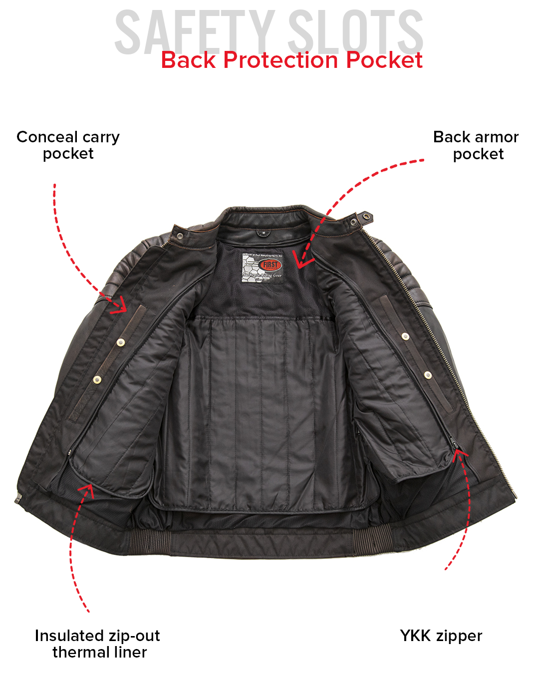 Crusader Men's Motorcycle Leather Jacket