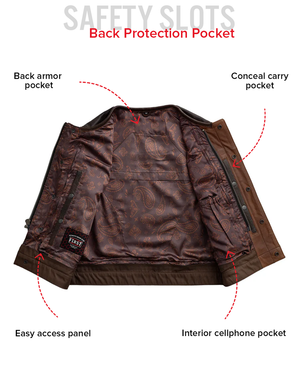 Lowside Rider Men's Motorcycle Leather Vest