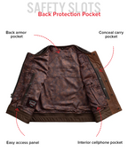 Lowside Rider Men's Motorcycle Leather Vest