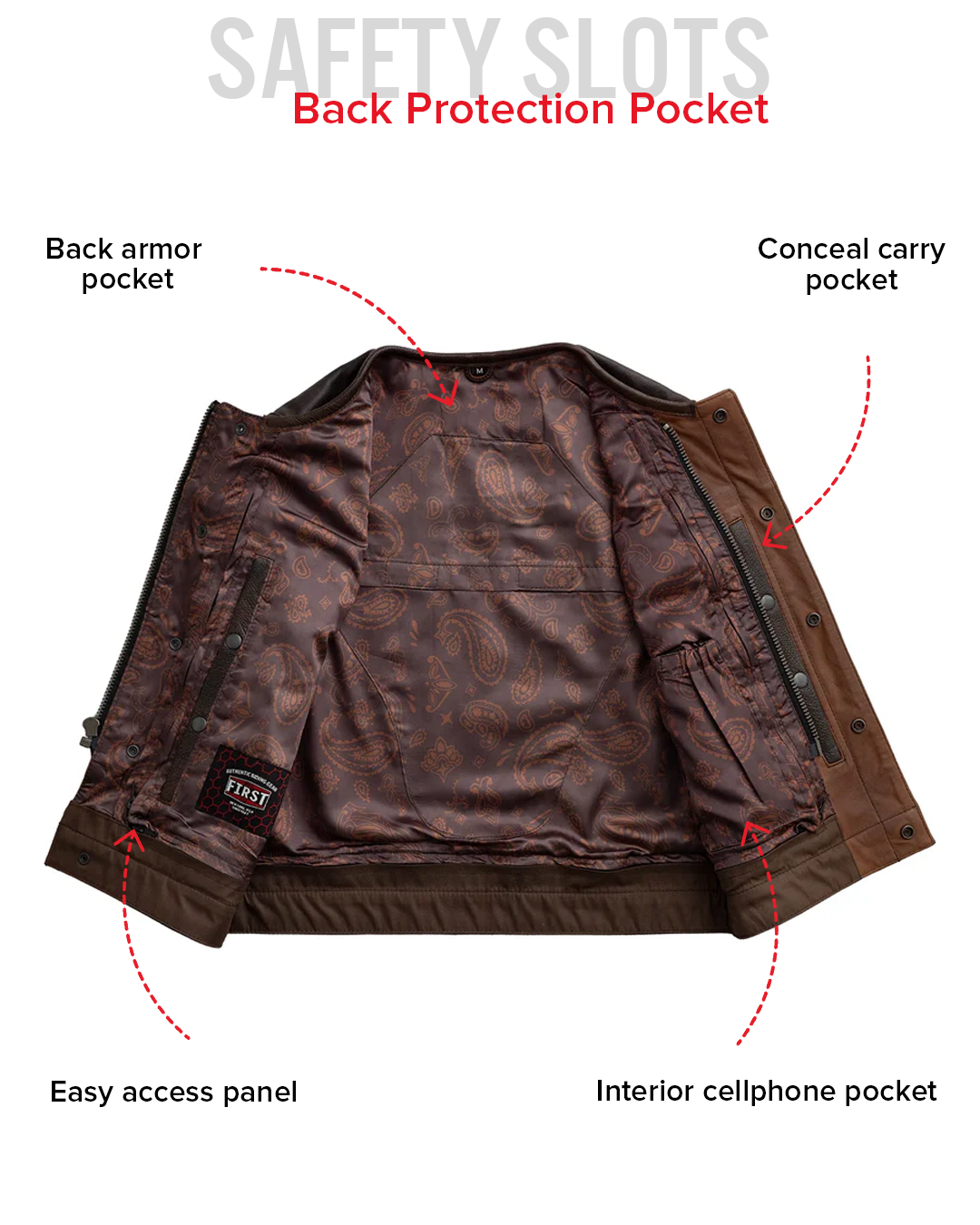 Lowside Rider Men's Motorcycle Leather Vest