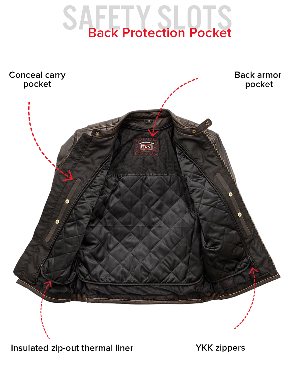 Rider Club - Men's Leather Motorcycle Jacket