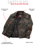 Wrath Men's Motorcycle Leather Jacket