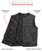 No Rival - Men's Motorcycle Leather Vest