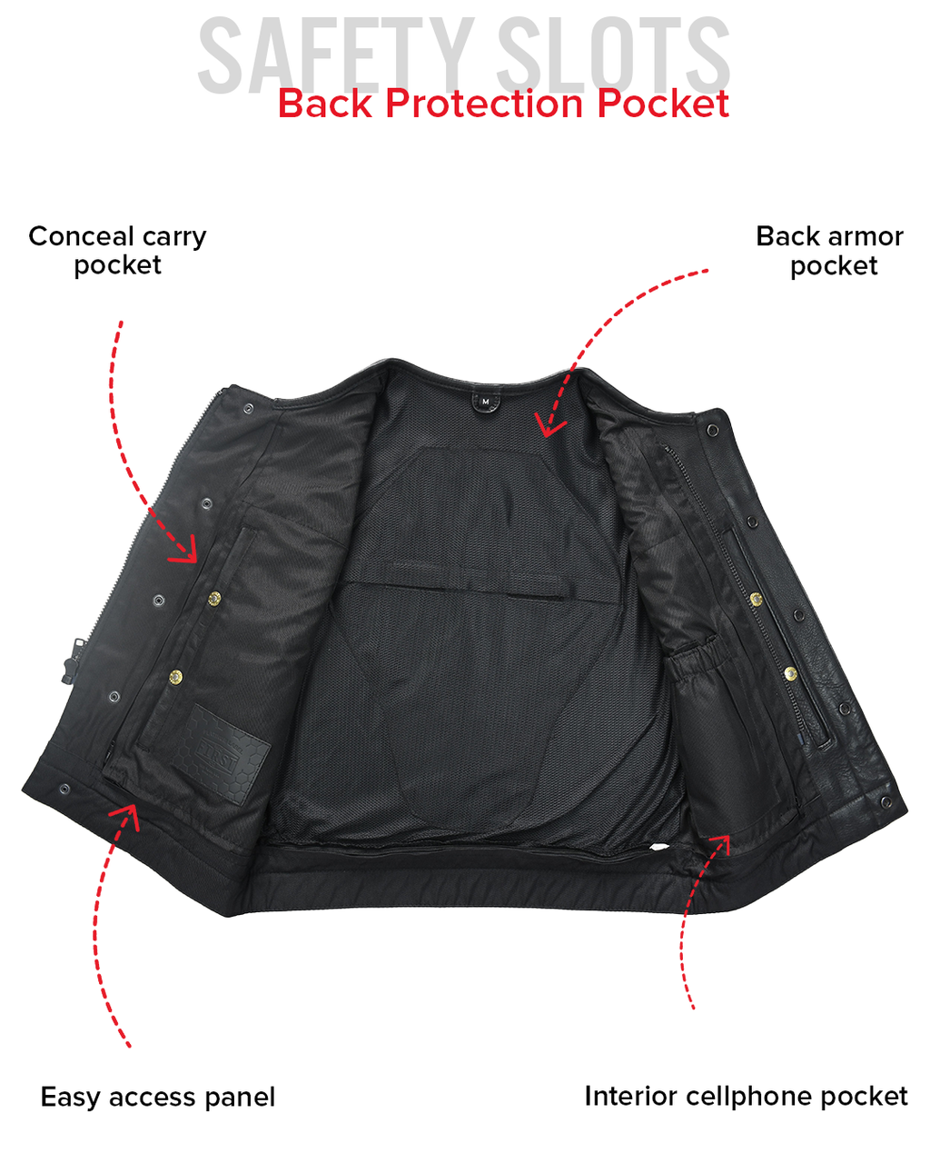 Lowside Men's Motorcycle Leather Vest