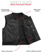 Lowrider Men's Motorcycle Leather Vest