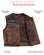 Lowside Gunner Men's Perforated Leather Vest