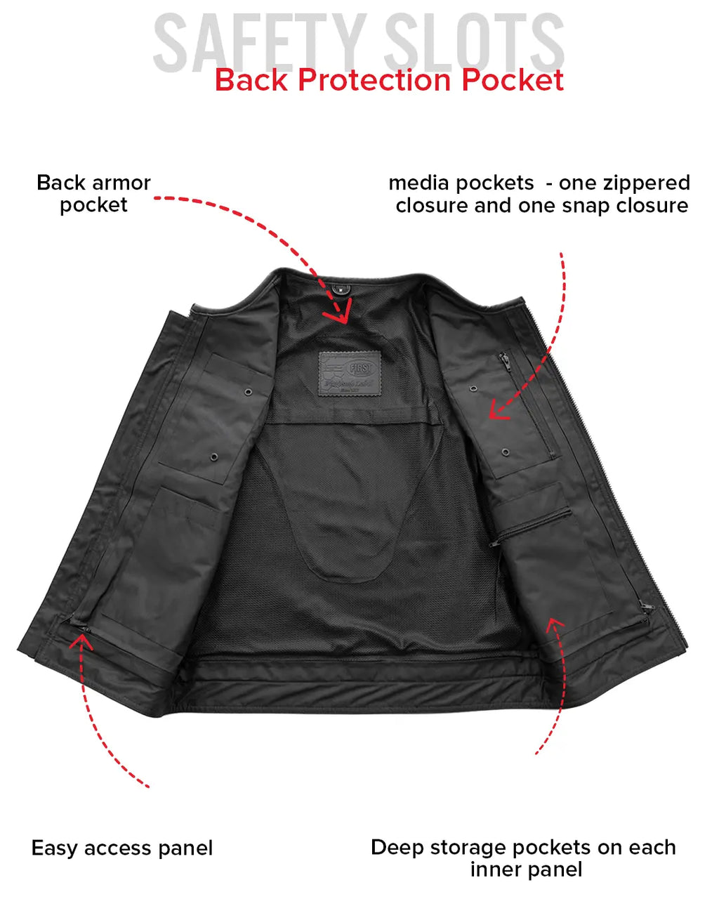 Unbeatable Men's Motorcycle Leather Vest