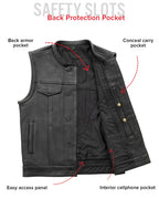 Hotshot Men's Motorcycle Leather Vest