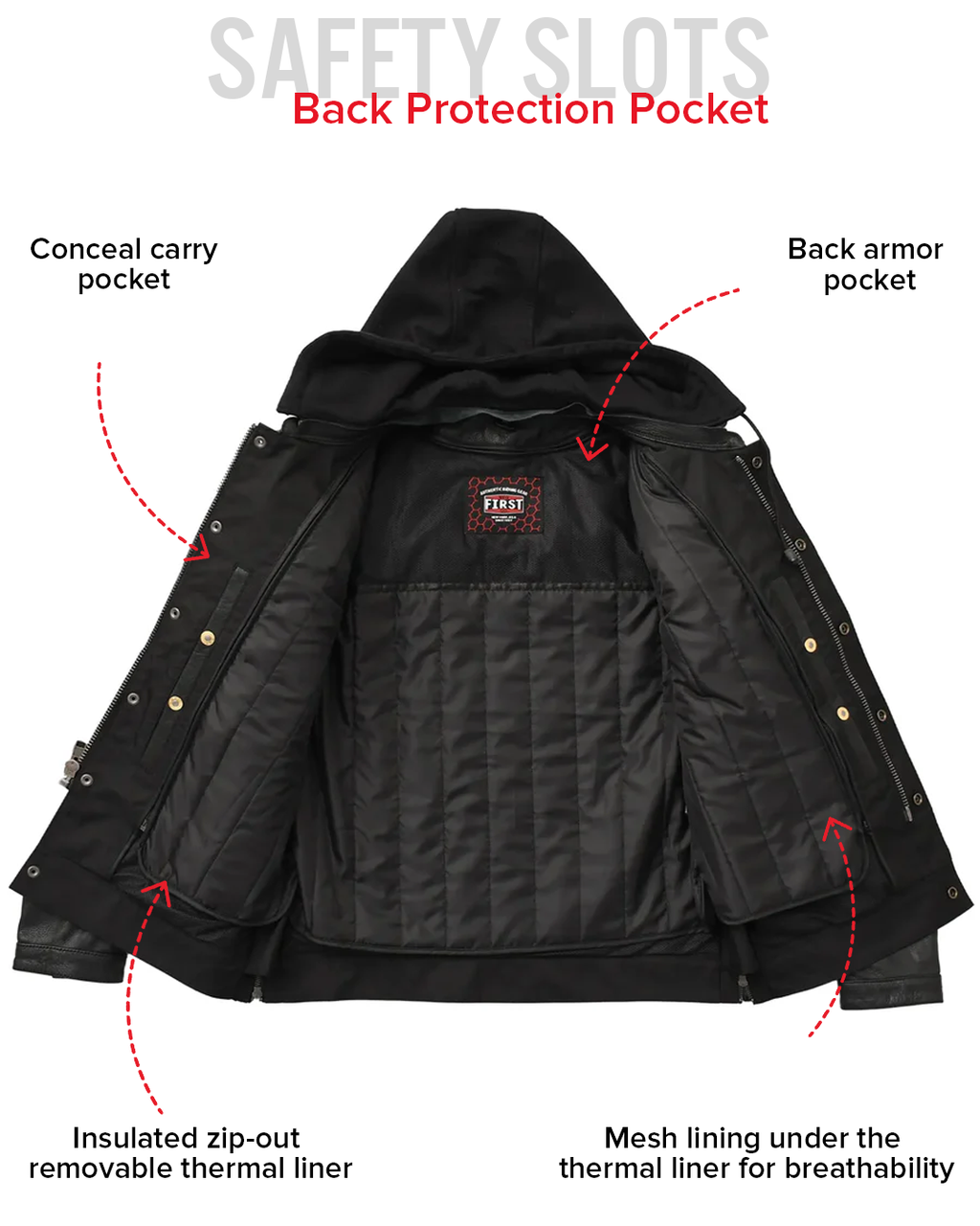 Nightstrike Men’s Motorcycle Leather Jacket
