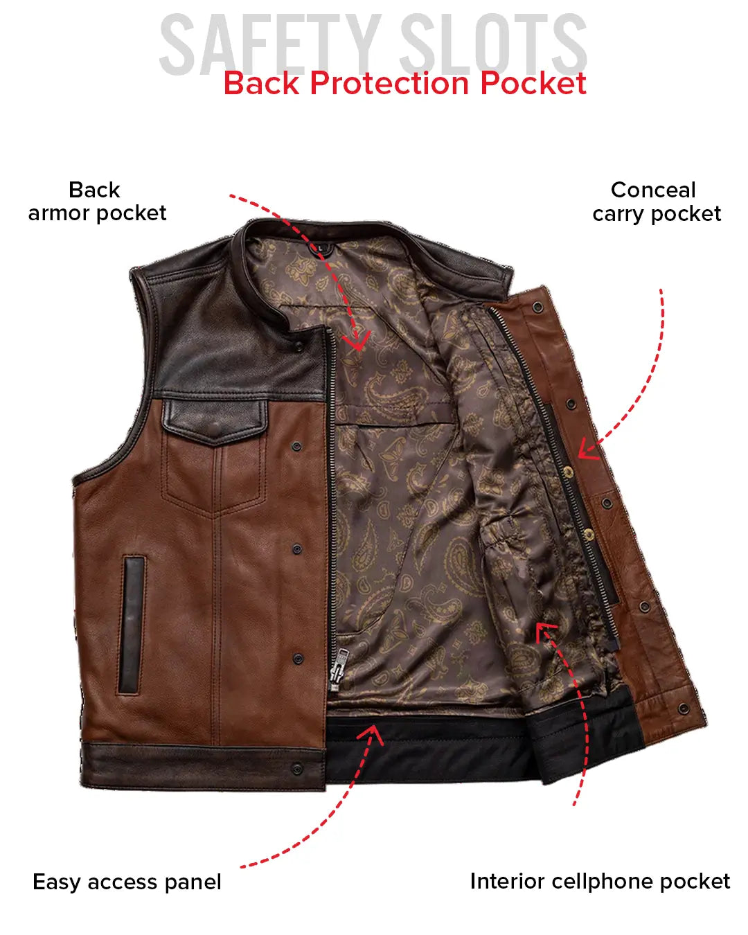 Gunner Men's Leather Motorcycle Vest (Limited Edition)