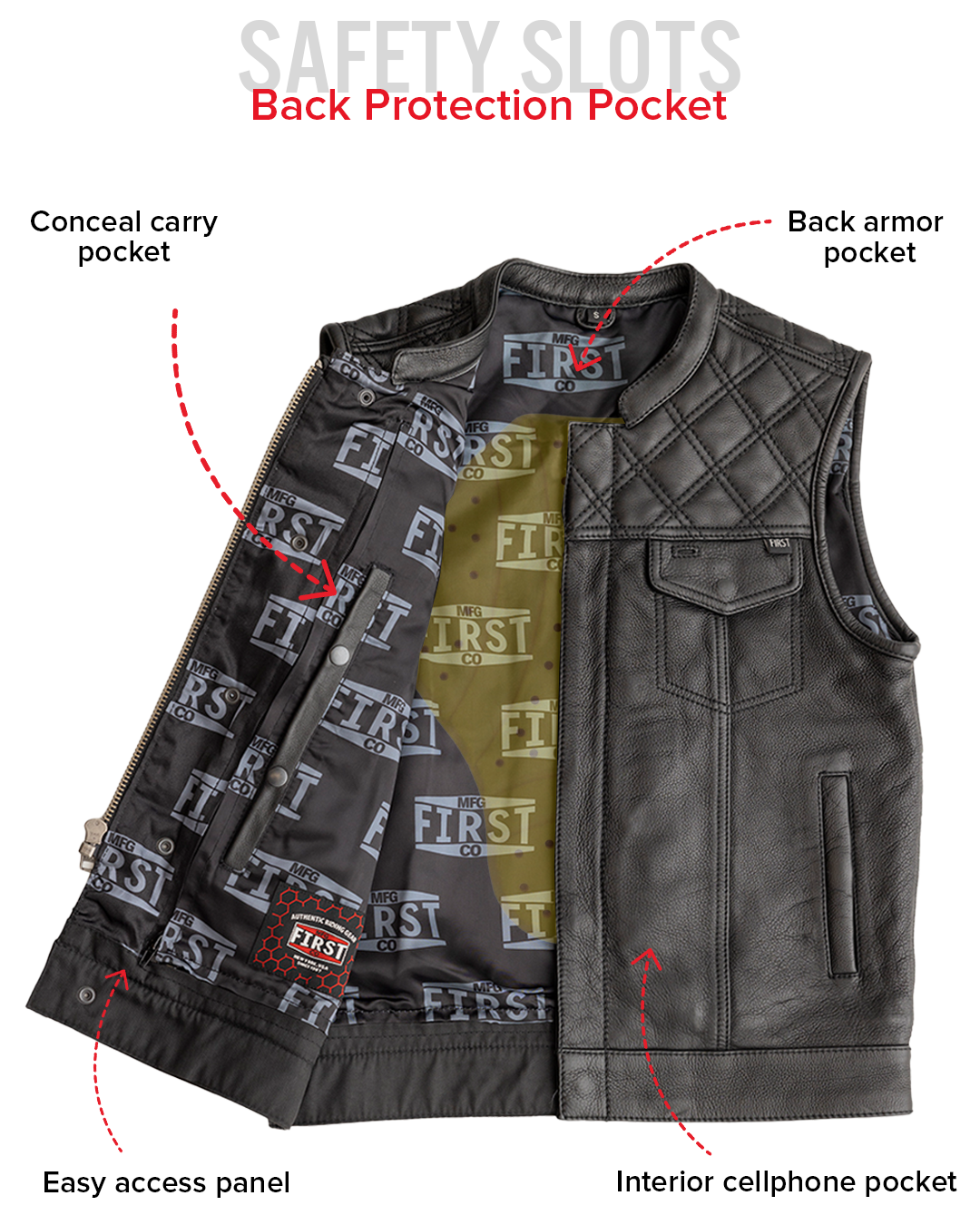 FMCo Men's Signature Leather Vest