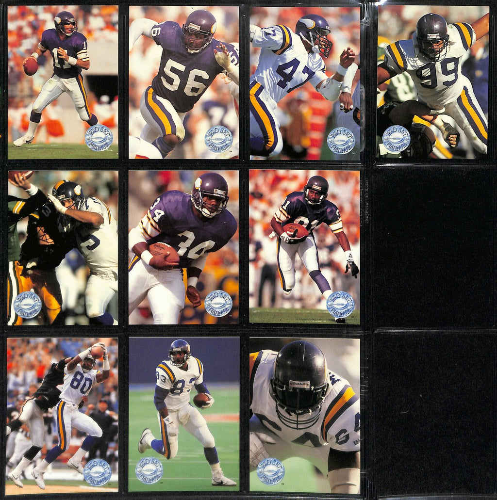 Lot of 14 Minnesota Vikings Late 80's/Early 90's Complete Team Sets 189281