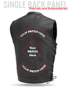 Sniper Men's Motorcycle Leather Vest